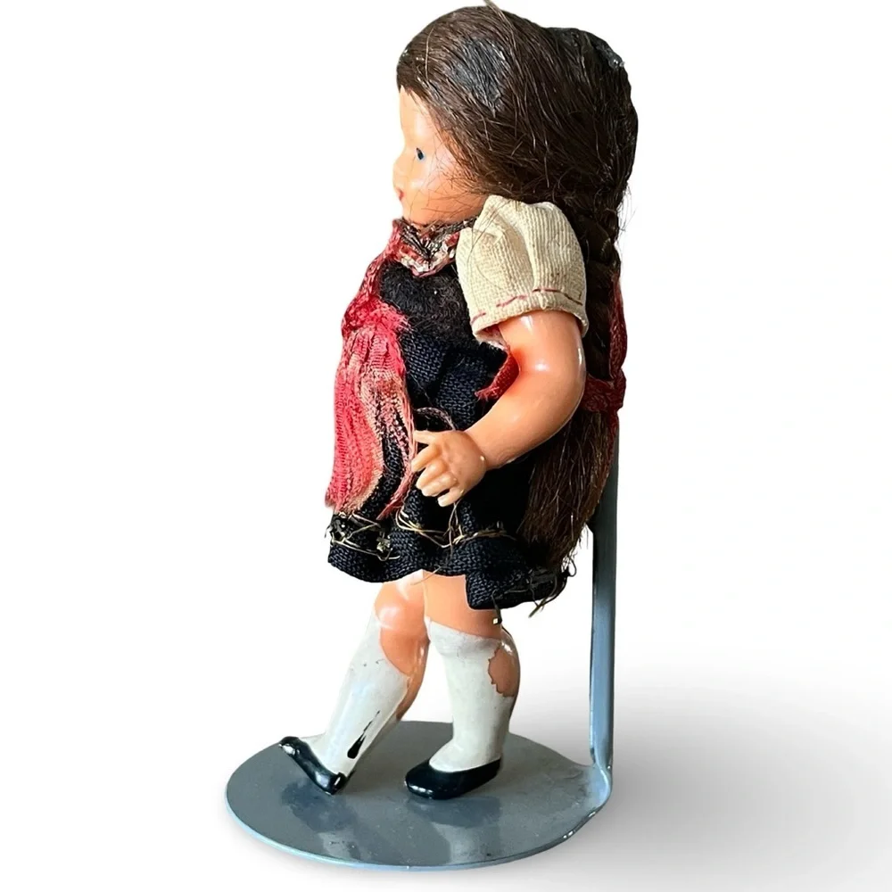 Vintage Trachten Doll with Stand